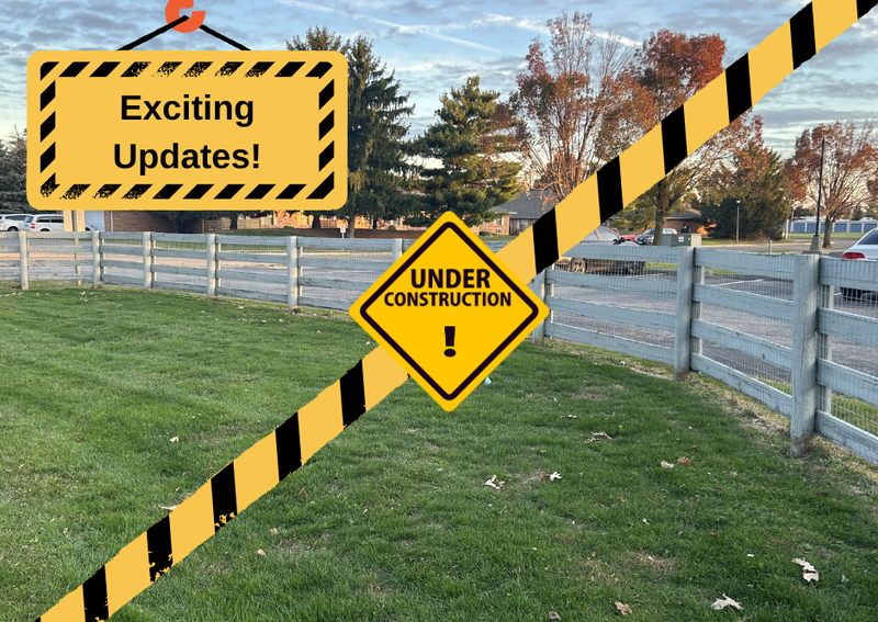 Carousel Slide 4: We have exciting updates to our boarding and doggy daycare yard starting on November 11th. Check our Facebook and Instagram for updates!